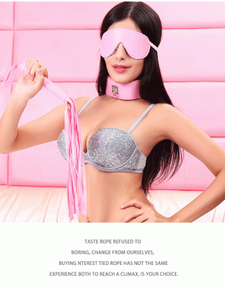 Adult erotic products plush seven-piece bondage bondage 7-piece set bells breast clips mouth plugs eye mask and so on